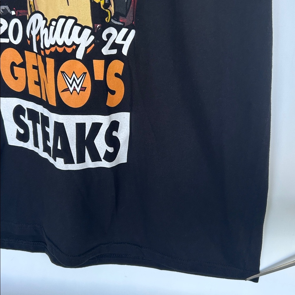 WWE Wrestlemania 40 Philadelphia 2024 Geno's Steaks Philly Cheesesteak T-Shirt - Picture 9 of 16